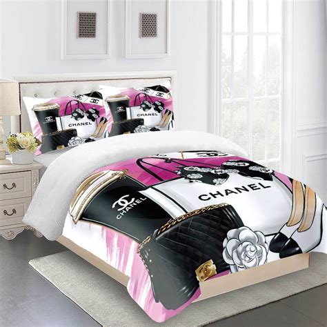 chanel bedding set queen|chanel inspired bedding set.